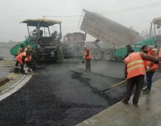 串搪河路SMA-13路面鋪設